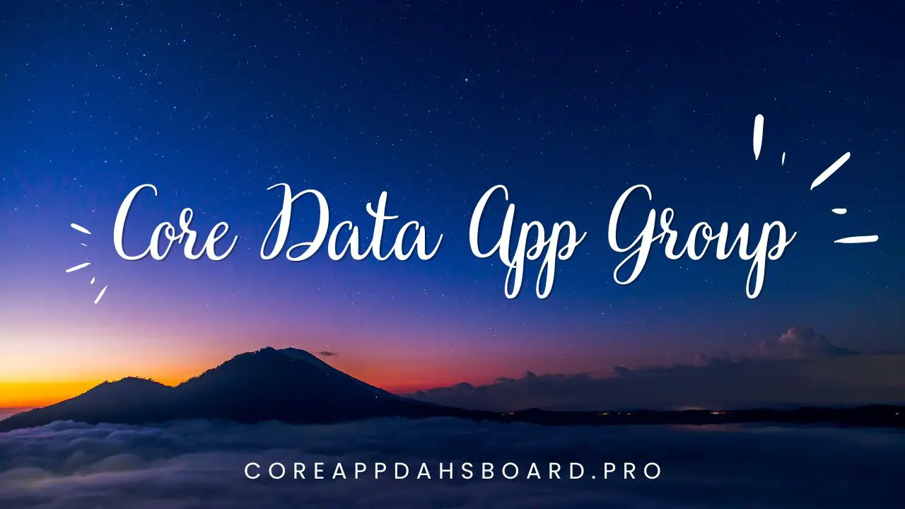 Core Data App Group
