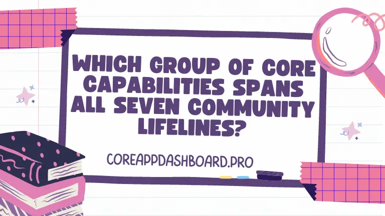 Which Group of Core Capabilities Spans All Seven Community Lifelines